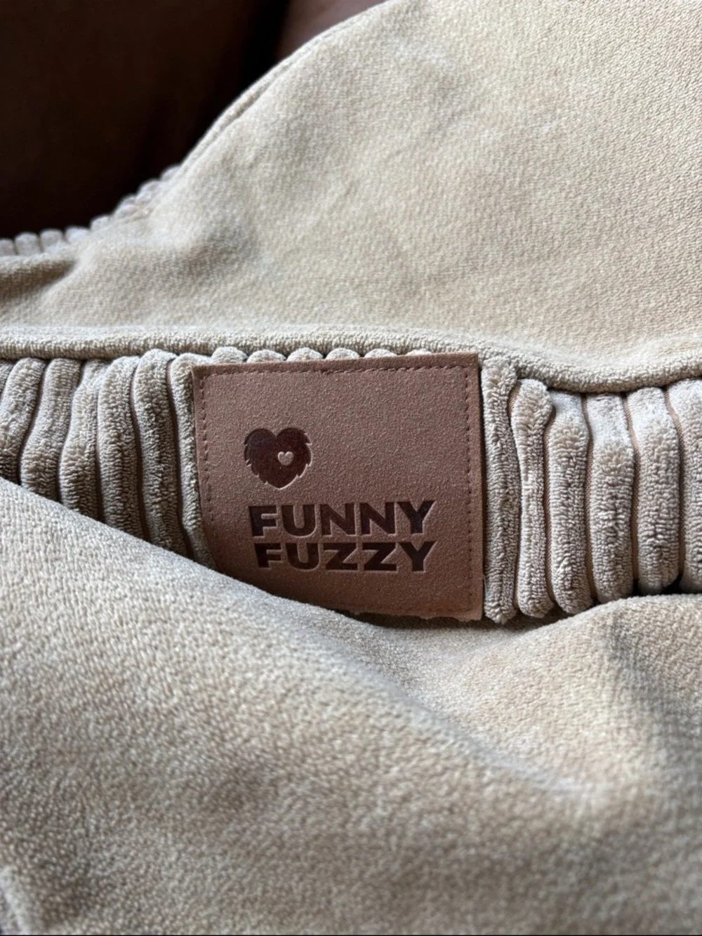 FUNNY FUZZY Pet Stair - Khaki 3-Step Corduroy Plush COVER ONLY
